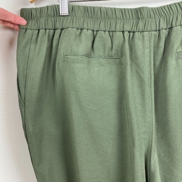 A New Day Pants XXL Green Tapered Leg Stretch Waist Lightweight Womens Plus - Picture 5 of 9
